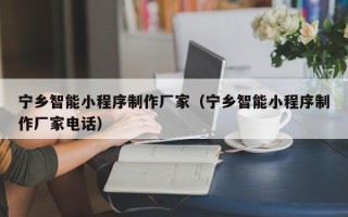 天长宁乡智能小程序制作厂家（宁乡智能小程序制作厂家电话）
